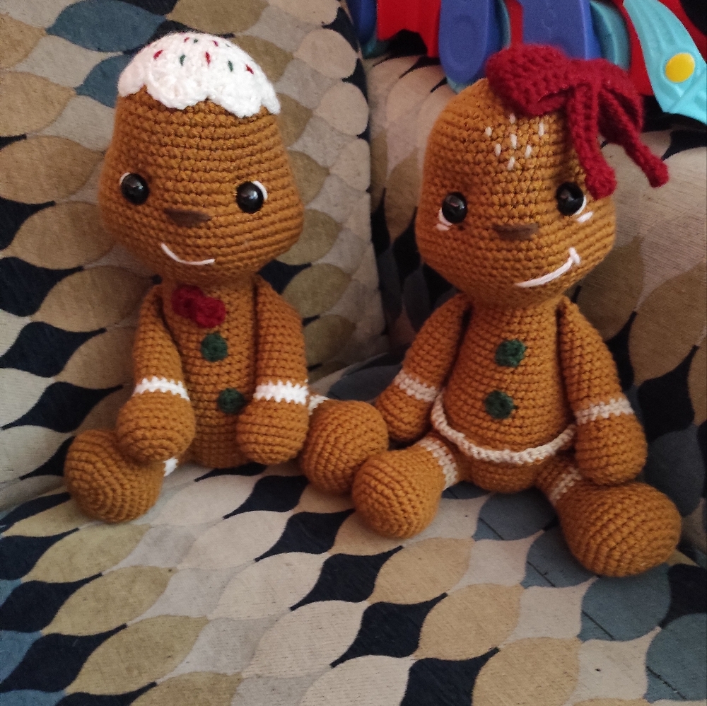 2 Crochet Gingerbread Plush